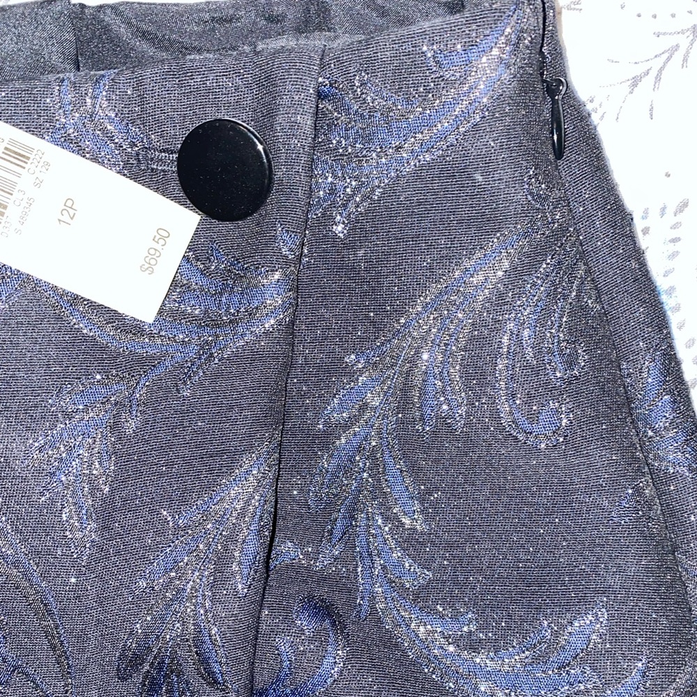New with tags Never worn navy blue black floral  wrap skirt loft 12p 12 petite - Picture 11 of 11